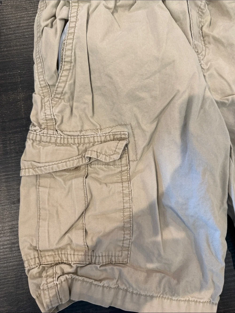 Carter's Khaki Cargo Shorts with Ribbed Waist